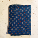 3 m Lotus Bud Ajrakh Fabric (Cotton)