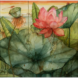 Pappu Bardhan : Lotus Landscape 3-4 (Diptych)