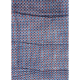 3 m Art Deco Ajrakh Modal Fabric - Blue-Red