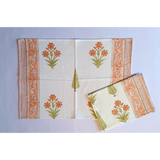 Block Printed Hand Towels (Flower)