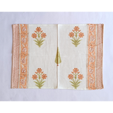 Block Printed Hand Towels (Flower)