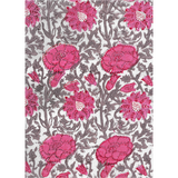 Carnation : Hand-block Printed Fabric (Sanganeri)