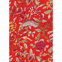 Floral Chintz Lattice: Hand-block Printed Fabric (Sanganeri)