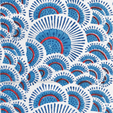 Stylised Flower: Hand-block Printed Fabric (Sanganeri)