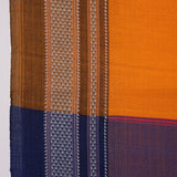 Yellow-Purple Cotton Ilkal Saree
