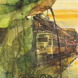 Pappu Bardhan : Lotus Landscape 9-10: Kolkata (Diptych)