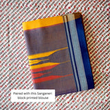 Yellow-Purple Cotton Ilkal Saree
