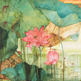 Pappu Bardhan : Lotus Landscape 11-12: Airavata (Diptych)