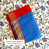 Blue Cotton-Silk Cotton Ilkal Saree