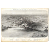 Engraving (1858): Panoramic View of New & Old Delhi & the Surrounding Country