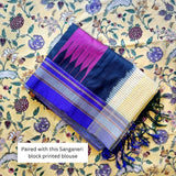 Ragavali Check Ilkal Saree (Yellow)