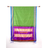 Ragavali Check Ilkal Saree (Green)