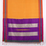 Yellow-Purple Cotton-Silk Ilkal Saree
