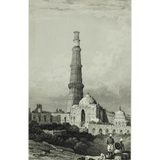 Qutab Minar - 1858 engraving