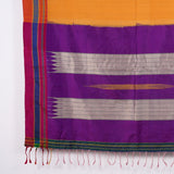 Yellow-Purple Cotton-Silk Ilkal Saree