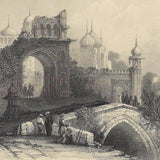 Delhi, Ancient Gateway (1856 engraving)