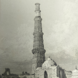 Qutab Minar - 1858 engraving
