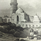 Qutab Minar - 1858 engraving