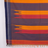 Yellow-Purple Cotton Ilkal Saree