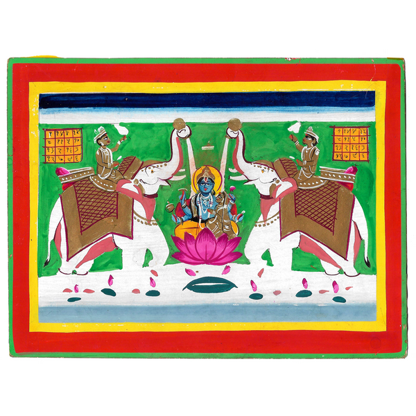 Vintage Gaja-Lakshmi Painting 5