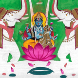 Vintage Gaja-Lakshmi Painting 5