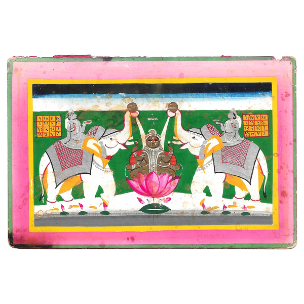 Vintage Gaja-Lakshmi Painting 8