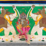 Vintage Gaja-Lakshmi Painting 2