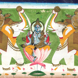Vintage Gaja-Lakshmi Painting 3