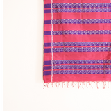 Silk Ikat Conch Stole (Magenta-Purple)