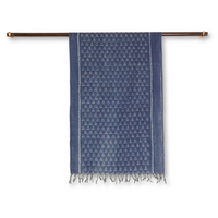 Pyramid Natural Dyed Cotton Stole (Indigo)