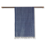 Pyramid Natural Dyed Cotton Stole (Indigo)