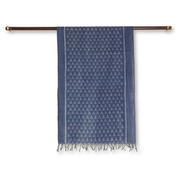 Pyramid Natural Dyed Cotton Stole (Indigo)