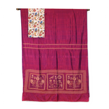 Folk Kantha Saree (Red)