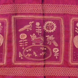 Folk Kantha Saree (Red)