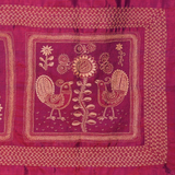 Folk Kantha Saree (Red)