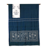 Folk Kantha Saree (Blue)