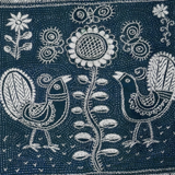 Folk Kantha Saree (Blue)