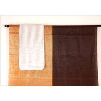 Gold & Brown Metallic Tissue Chanderi Saree - Fabric - Dupatta