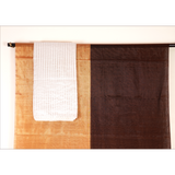 Gold & Brown Metallic Tissue Chanderi Saree - Fabric - Dupatta