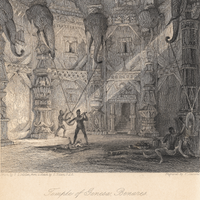 Temple of Genesa, Benares (Engraving)