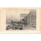 Colonnade of Sahadut Ali's Palace, Ghazipore (Engraving)