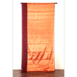 Tamraparani-Red Metallic Tissue Chanderi Saree - Fabric