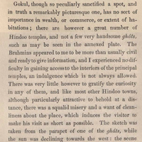 Ghat and Temple at Gokul (Engraving)