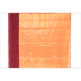 Tamraparani-Red Metallic Tissue Chanderi Saree - Fabric