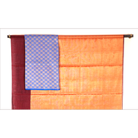 Tamraparani-Red Metallic Tissue Chanderi Saree - Fabric