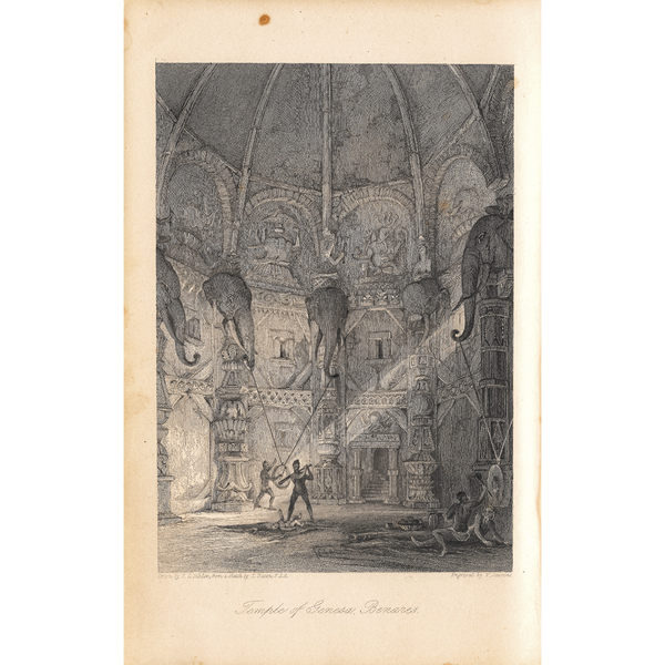 Temple of Genesa, Benares (Engraving)