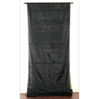 Black-Green Metallic Tissue Chanderi Saree - Fabric