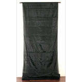 Black-Green Metallic Tissue Chanderi Saree - Fabric
