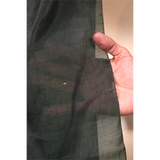 Black-Green Metallic Tissue Chanderi Saree - Fabric