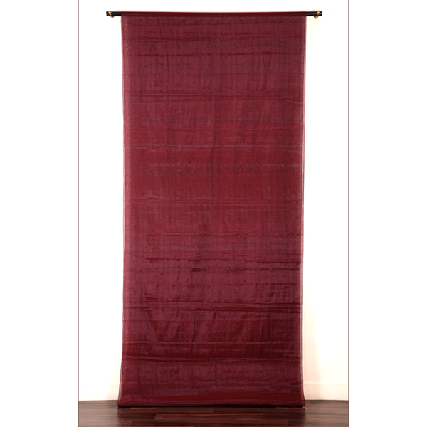 Red Metallic Tissue Chanderi Saree - Fabric - Dupatta